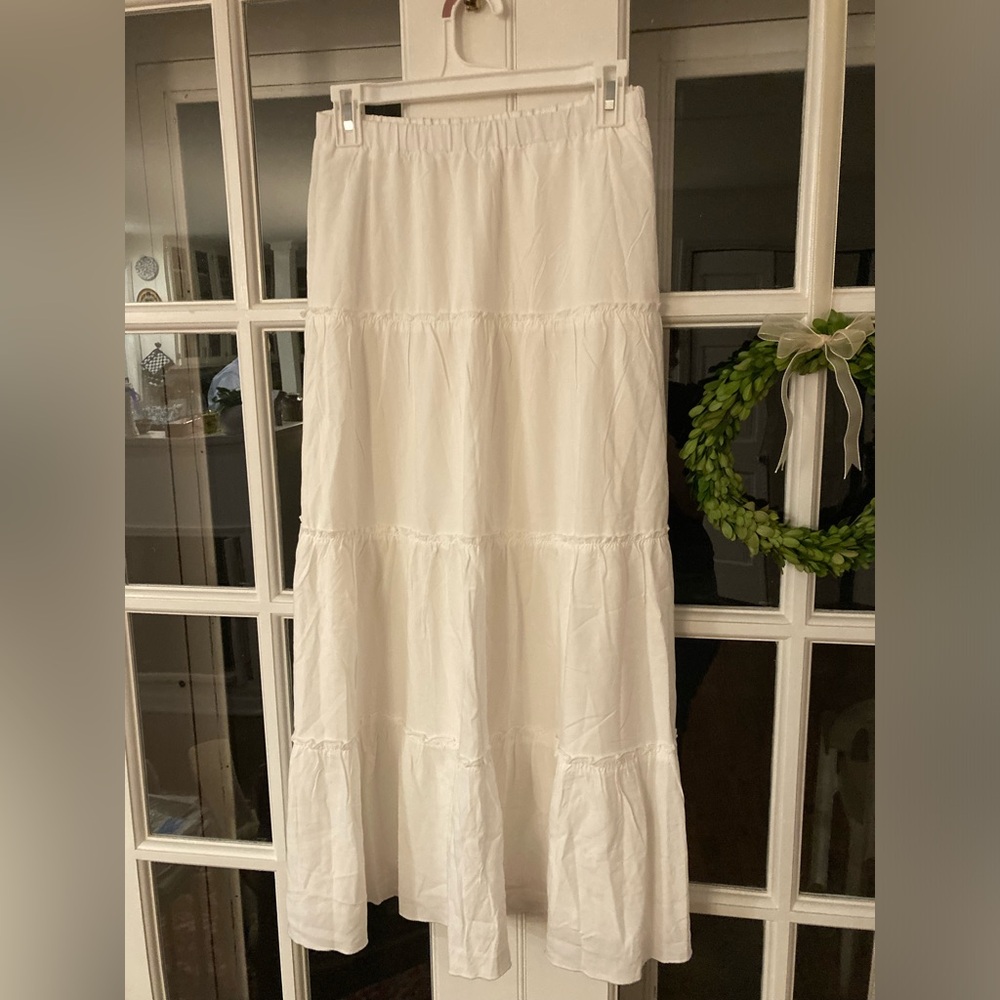 Brandi Melville tiered cotton maxi skirt